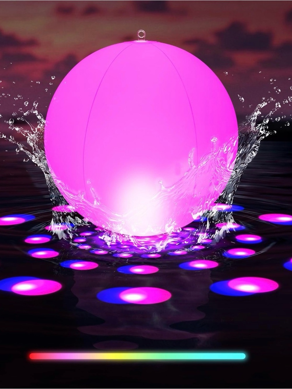 Color changing solar LED Inflatable Globe Light